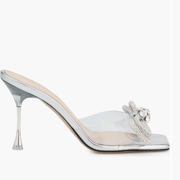 MACH & MACH Double Bow Clear Slide Sandal - Picture 3 of 4